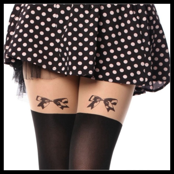 ❤️NEW Cute Bow Pantyhose Stockings #B104 - Picture 2 of 2